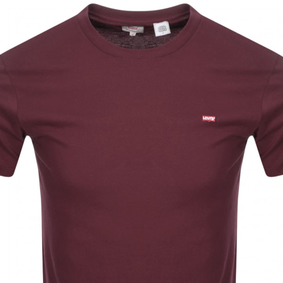 Alternative Image for ProductLevis Original Crew Neck Logo T Shirt Burgundy2